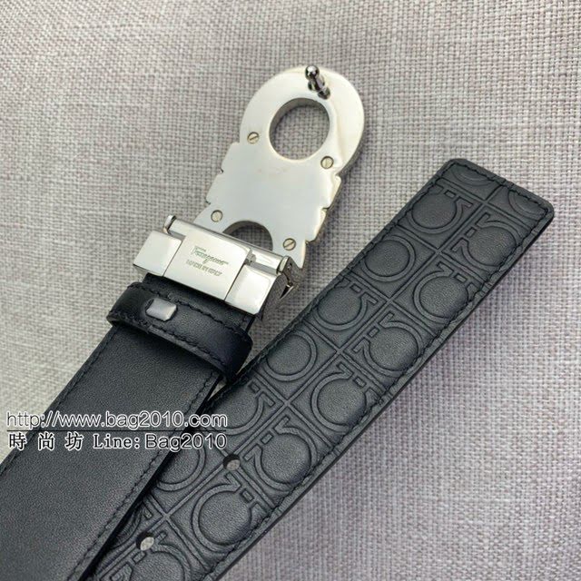 菲拉格慕男士皮帶 Ferragamo雙面牛皮紋理腰帶  jjp1915
